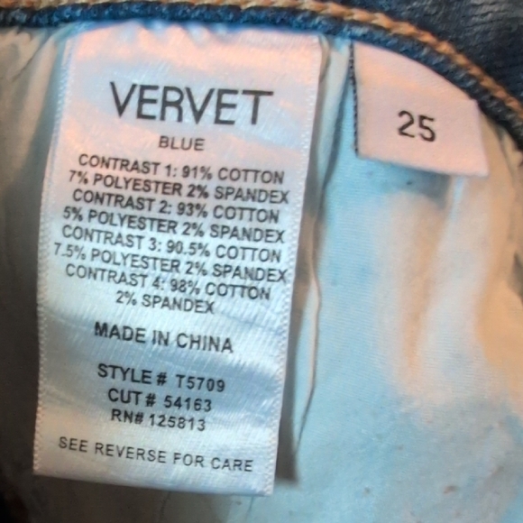 Vervet Patchwork Flare Jeans - Blue - Picture 11 of 11